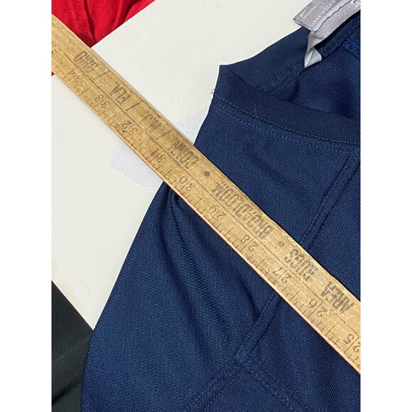 Vintage Silver Tag Nike T Shirt Size L Navy Blue Check Logo Essentials Tee Y2K - Picture 5 of 8